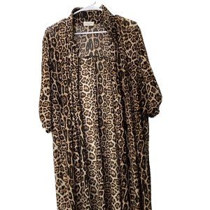IVY ROSE SHEER LEOPARD PRINT TUNIC SIZE 2X
